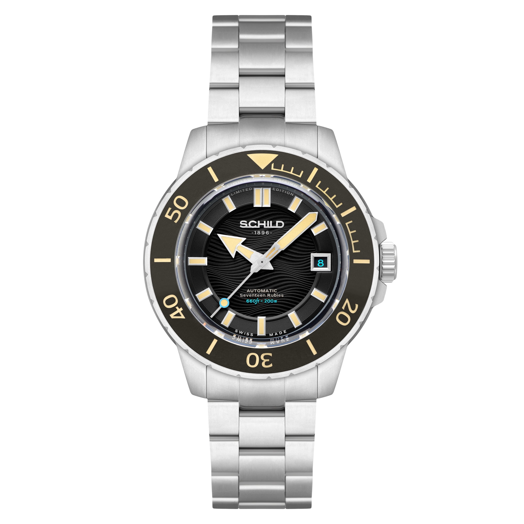 Schild Hermann Stainless Steel 43mm Swiss Automatic Wristwatch SC-1016-66