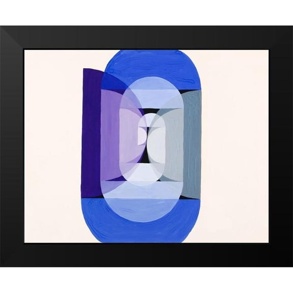 Schillinger, Joseph 14x12 Black Modern Framed Museum Art Print Titled - Blue Gray Violet Wheel