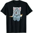 thumbnail image 1 of Schim Schimmel original artwork, white tiger cub T-shirt, 1 of 5