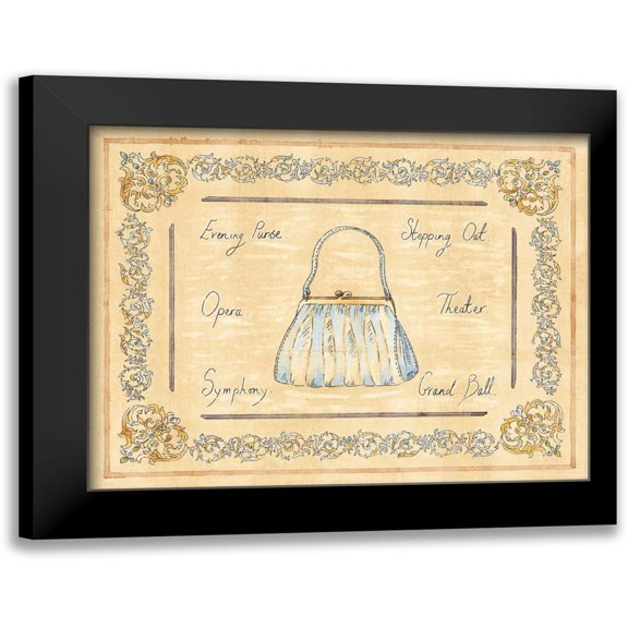 Schippel, Banafshe 14x12 Black Modern Framed Museum Art Print Titled - Evening Purse
