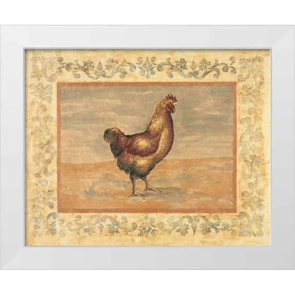 Schippel, Banafshe 14x12 White Modern Wood Framed Museum Art Print Titled - Hen