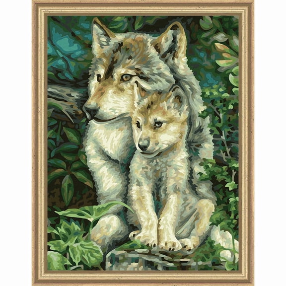 Schipper Mother Wolf Kit & Frame Paint-by-Number Kit