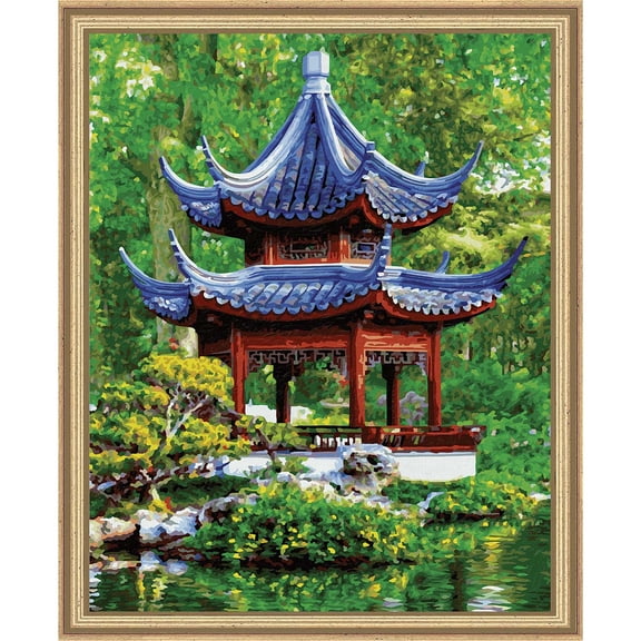 Schipper Pagoda in a Japanese Garden Kit & Frame Paint-by-Number Kit