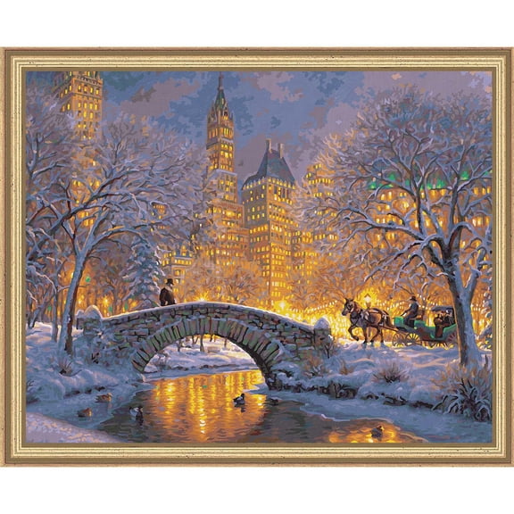 Schipper Silent Night in Central Park Kit & Frame Paint by Number Kit