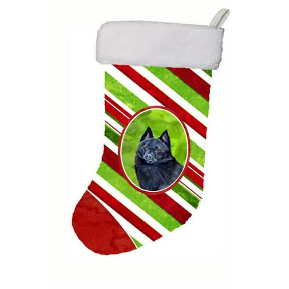 Schipperke Candy Cane Holiday Christmas Christmas Stocking