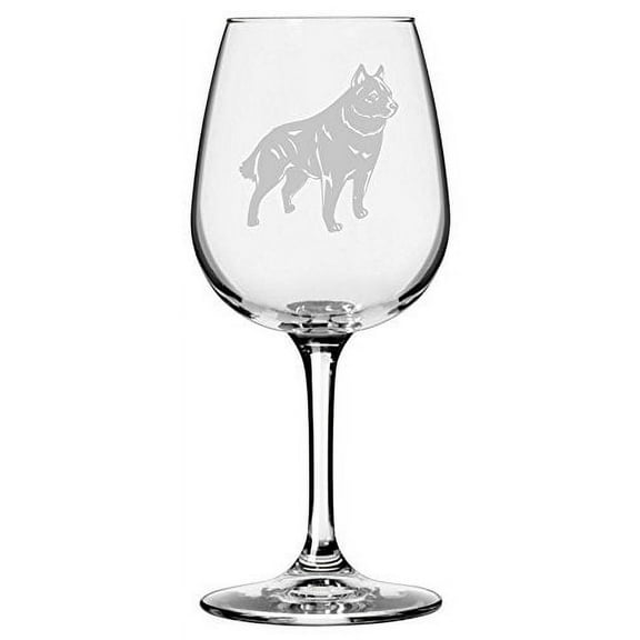 Schipperke Dog Themed Etched 12.75oz Libbey Wine Glass