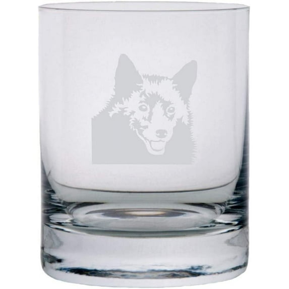 Schipperke Dog Themed Etched All Purpose 10.25oz Rocks Glass