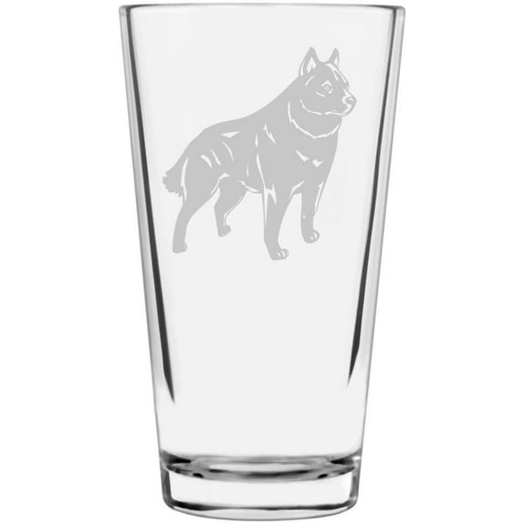 Schipperke Dog Themed Etched All Purpose 16oz Libbey Pint Glass