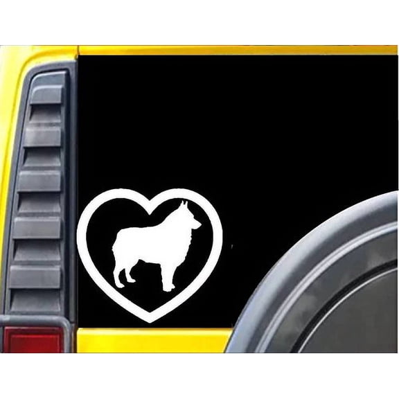 Schipperke Heart *J534* 6" Decal Sticker