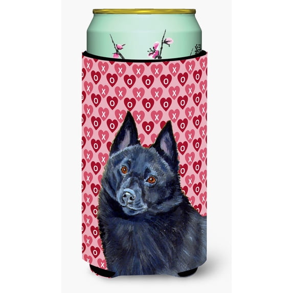 Schipperke Hearts Love and Valentines Day Portrait Tall Boy Hugger