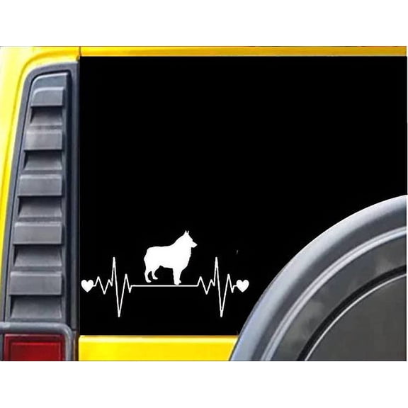 Schipperke Lifeline *J535* 8" wide Decal Sticker