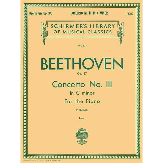 Schirmer's Library of Musical Classics: Concerto No. 3 in C Minor, Op. 37 (2-Piano Score): Schirmer Library of Classics Volume 623 National Federation of Music Clubs 2014-2016 Piano Duet (Paperback)