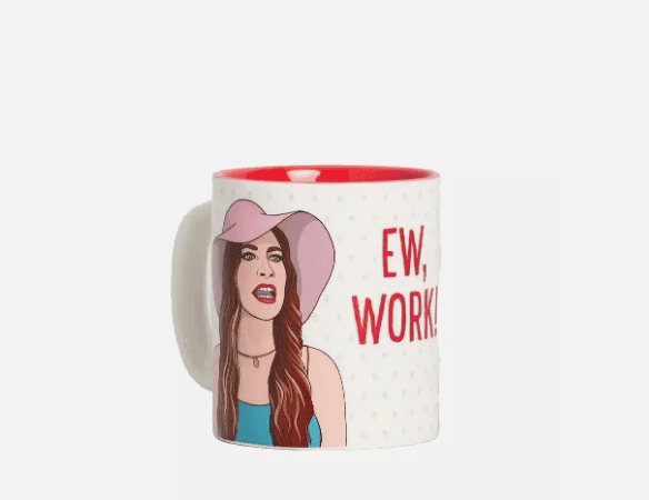Ew, Work! White and Red Ceramic Mug