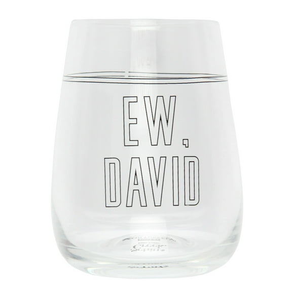 Schitt's Creek Merchandise Ew David Rose 16 Oz. Stemless Wine Glass