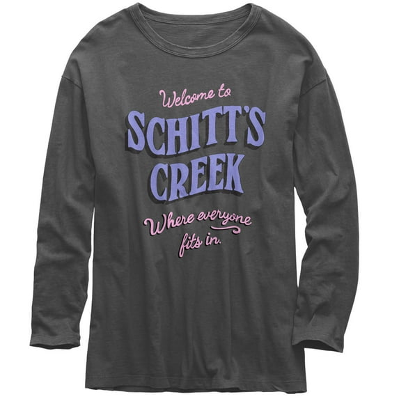 Schitt's Creek - Where Everyone Fits Juniors Long Sleeve T Shirt