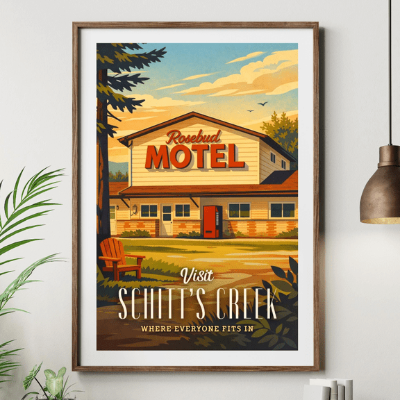 Schitts Creek Rosebud Motel Vintage Travel Poster, Poster Home Decor, Poster Only