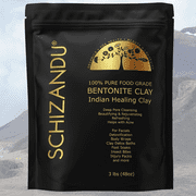 Schizandu Organics Bentonite Indian Aztec Healing Clay for Facials, 100% Pure Detox Powder | 3 Lbs | Toxin Free