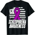 thumbnail image 1 of Schizophrenia T-Shirt - Purple Awareness Ribbon, 1 of 4