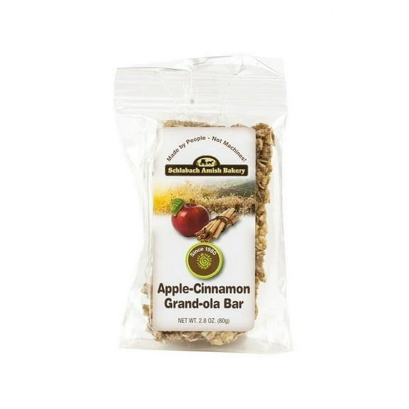 Schlabach Amish Bakery Soft & Chewy Apple Cinnamon Grand-Ola Granola Bars, 12-Pack 2.8 oz. Bars