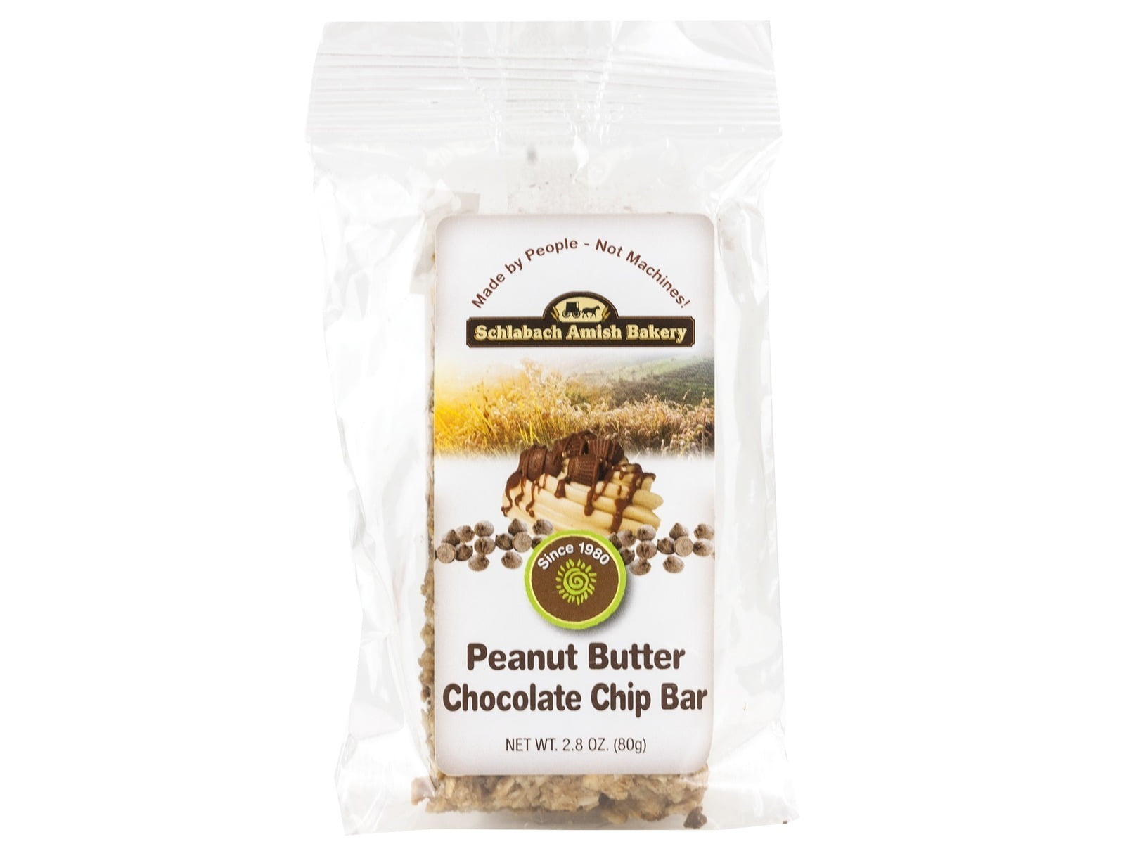 Schlabach Amish Bakery Soft & Chewy Peanut Butter Chocolate Chip Granola Bars, 12-Pack 2.8 oz. Bars