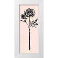 thumbnail image 1 of Schlabach, Sue 10x18 White Modern Wood Framed Museum Art Print Titled - Floral Line I on Pink, 1 of 4