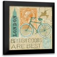 thumbnail image 1 of Schlabach, Sue 12x12 Black Modern Framed Museum Art Print Titled - Postcard from London Collage, 1 of 5