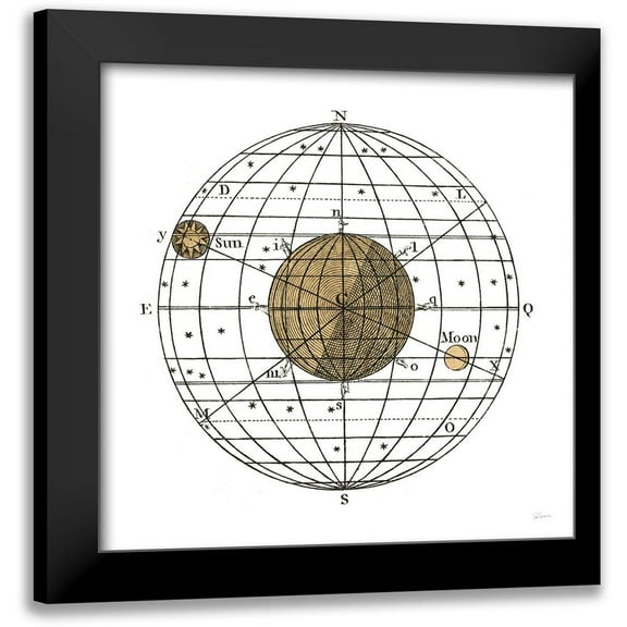 Schlabach, Sue 12x12 Black Modern Framed Museum Art Print Titled - Solar Globe I