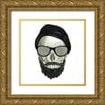 thumbnail image 1 of Schlabach, Sue 12x12 Gold Ornate Wood Framed with Double Matting Museum Art Print Titled - Hipster Skull II, 1 of 4