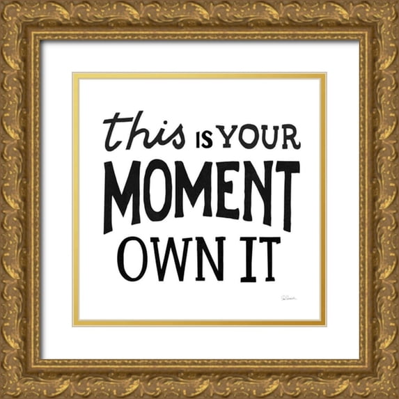 Schlabach, Sue 12x12 Gold Ornate Wood Framed with Double Matting Museum Art Print Titled - This Moment Black