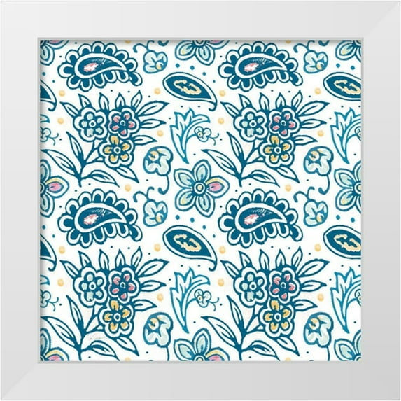 Schlabach, Sue 12x12 White Modern Wood Framed Museum Art Print Titled - Kala Pattern VIA
