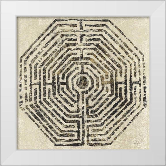 Schlabach, Sue 12x12 White Modern Wood Framed Museum Art Print Titled - Labyrinth