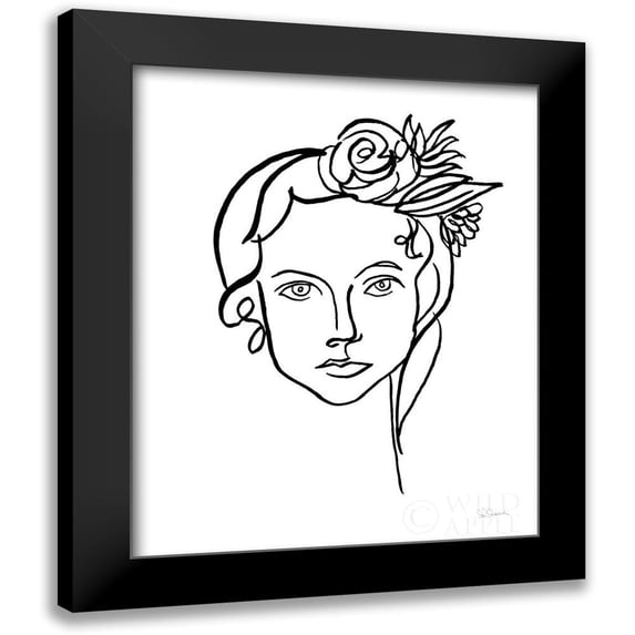 Schlabach, Sue 12x14 Black Modern Framed Museum Art Print Titled - Ink Women I