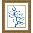 thumbnail image 1 of Schlabach, Sue 12x14 Gold Ornate Wood Framed with Double Matting Museum Art Print Titled - Leafy Blue II, 1 of 4