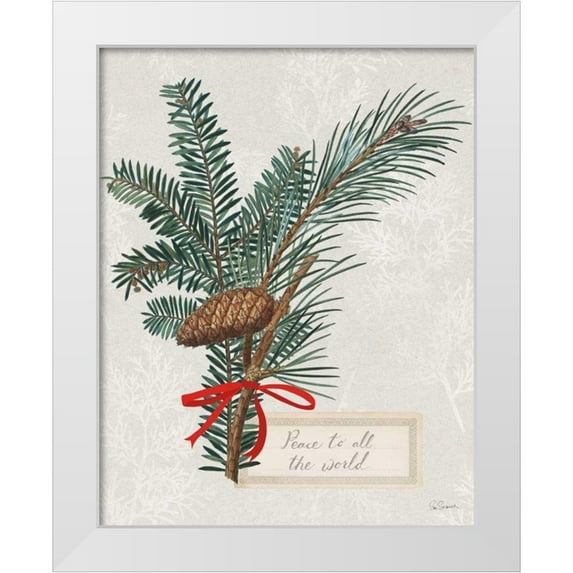 Schlabach, Sue 12x14 White Modern Wood Framed Museum Art Print Titled - Joyful Tidings IV