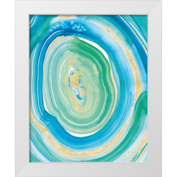 Schlabach, Sue 12x14 White Modern Wood Framed Museum Art Print Titled - Terrain Gilded II Crop