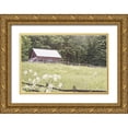 thumbnail image 1 of Schlabach, Sue 14x11 Gold Ornate Wood Framed with Double Matting Museum Art Print Titled - Summer Farm I, 1 of 4