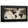 thumbnail image 1 of Schlabach, Sue 14x9 Black Modern Framed Museum Art Print Titled - Crate World Map Neutral, 1 of 5