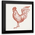 thumbnail image 1 of Schlabach, Sue 15x15 Black Modern Framed Museum Art Print Titled - Cottage Rooster IV Red, 1 of 5