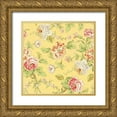 thumbnail image 1 of Schlabach, Sue 15x15 Gold Ornate Wood Framed with Double Matting Museum Art Print Titled - Cottage Roses Pattern IIIB, 1 of 4