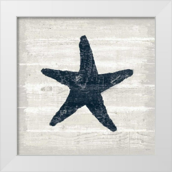Schlabach, Sue 15x15 White Modern Wood Framed Museum Art Print Titled - Driftwood Coast V Blue