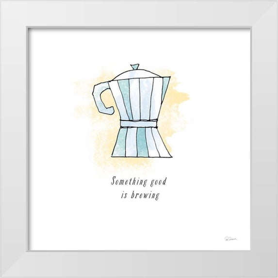 Schlabach, Sue 15x15 White Modern Wood Framed Museum Art Print Titled - Good Brew I Black Text