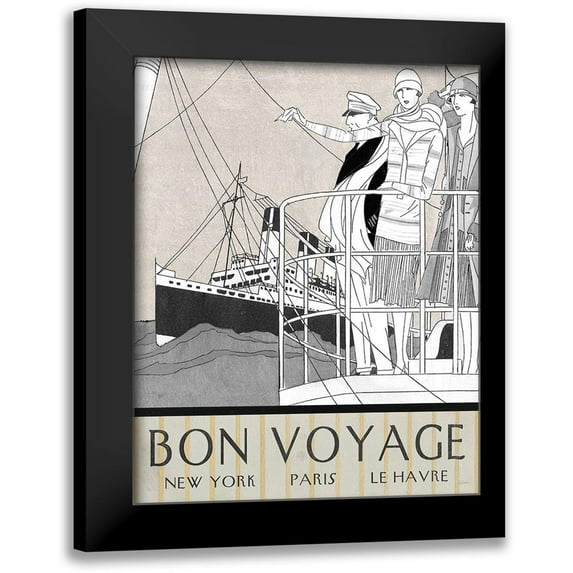 Schlabach, Sue 15x18 Black Modern Framed Museum Art Print Titled - Bon Voyage