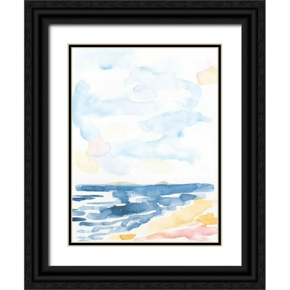 Schlabach, Sue 15x18 Black Ornate Wood Framed with Double Matting Museum Art Print Titled - Pink Sands I