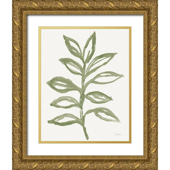 Schlabach, Sue 15x18 Gold Ornate Wood Framed with Double Matting Museum Art Print Titled - Nature in Sage II