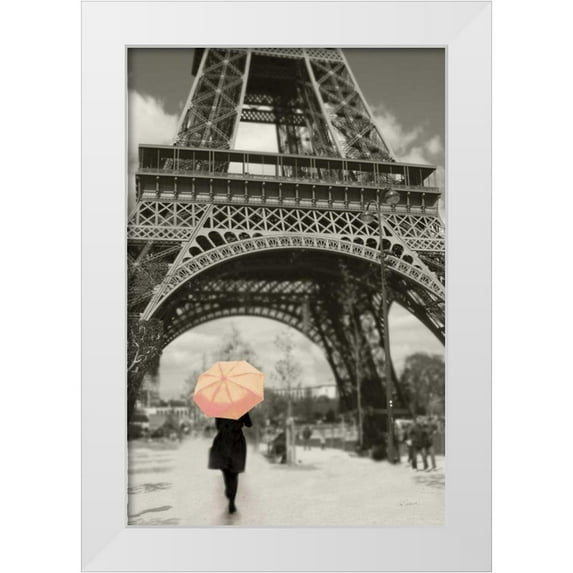Schlabach, Sue 17x24 White Modern Wood Framed Museum Art Print Titled - Paris in the Rain II