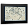 thumbnail image 1 of Schlabach, Sue 18x13 Black Modern Framed Museum Art Print Titled - Plan de Meridien Blue Border, 1 of 5