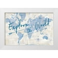 thumbnail image 1 of Schlabach, Sue 18x13 White Modern Wood Framed Museum Art Print Titled - World Map Collage Explore, 1 of 4