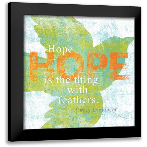 Schlabach, Sue 20x20 Black Modern Framed Museum Art Print Titled - Letterpress Hope
