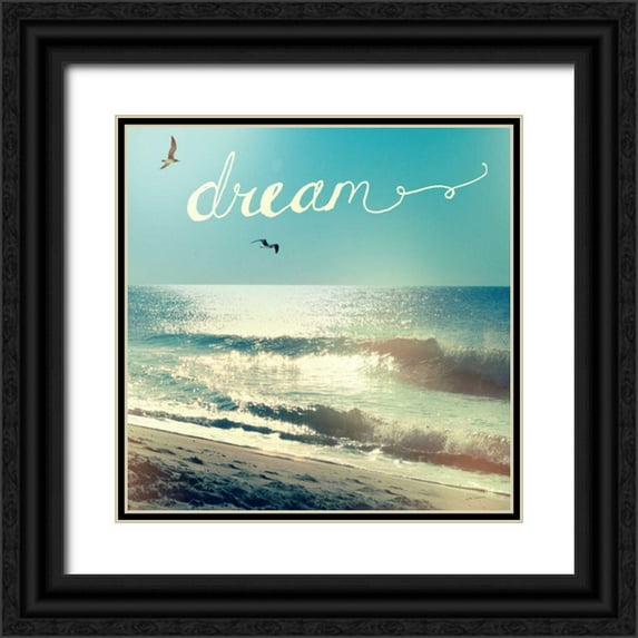 Schlabach, Sue 20x20 Black Ornate Wood Framed with Double Matting Museum Art Print Titled - Coastline Waves