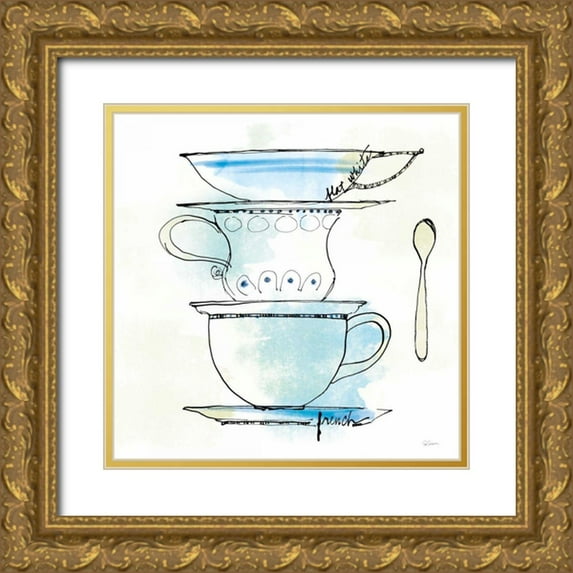 Schlabach, Sue 20x20 Gold Ornate Wood Framed with Double Matting Museum Art Print Titled - Good Brew VI
